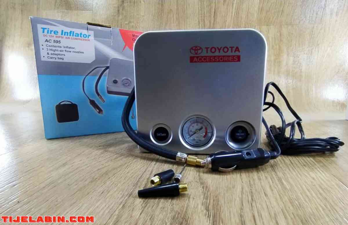Compresseur TOYOTA 12Vمنفاخ هوئي لعجلات السيارة محمول -  ✅نو