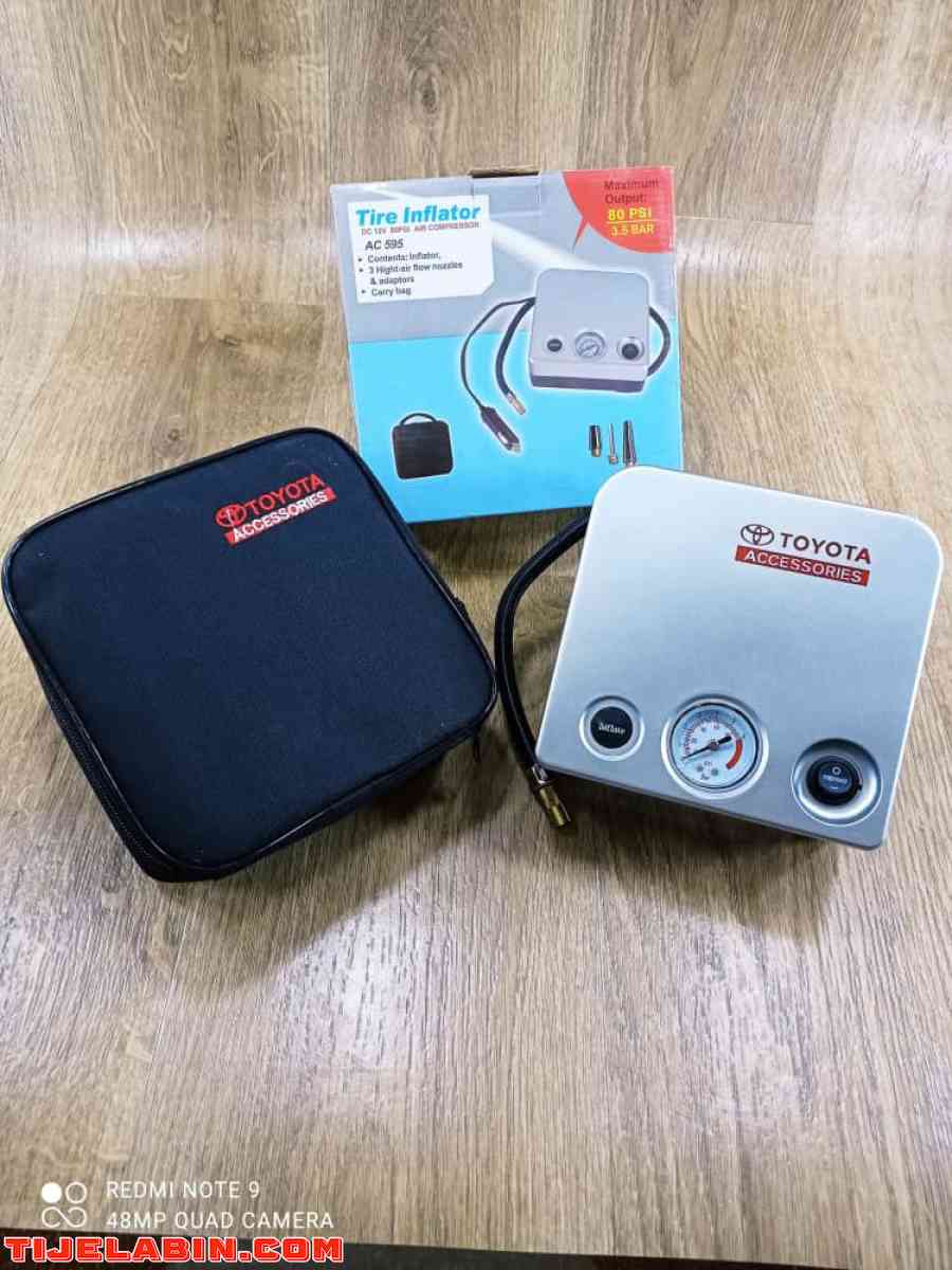 Compresseur TOYOTA 12Vمنفاخ هوئي لعجلات السيارة محمول -  ✅نو