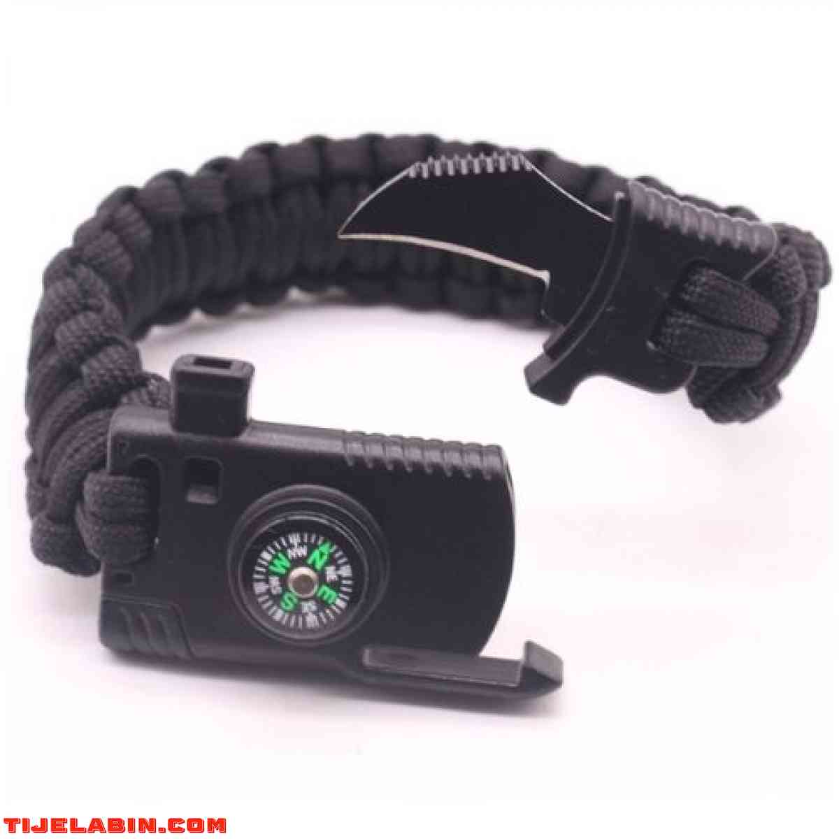 Bracelet de Survie - Paracorde - Noir