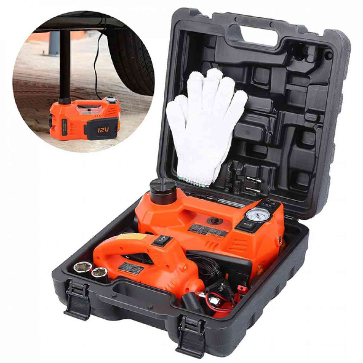 حقيبة التصليح السريع للسيارة 4 في 1 مناسبة لحالات الطوارئ