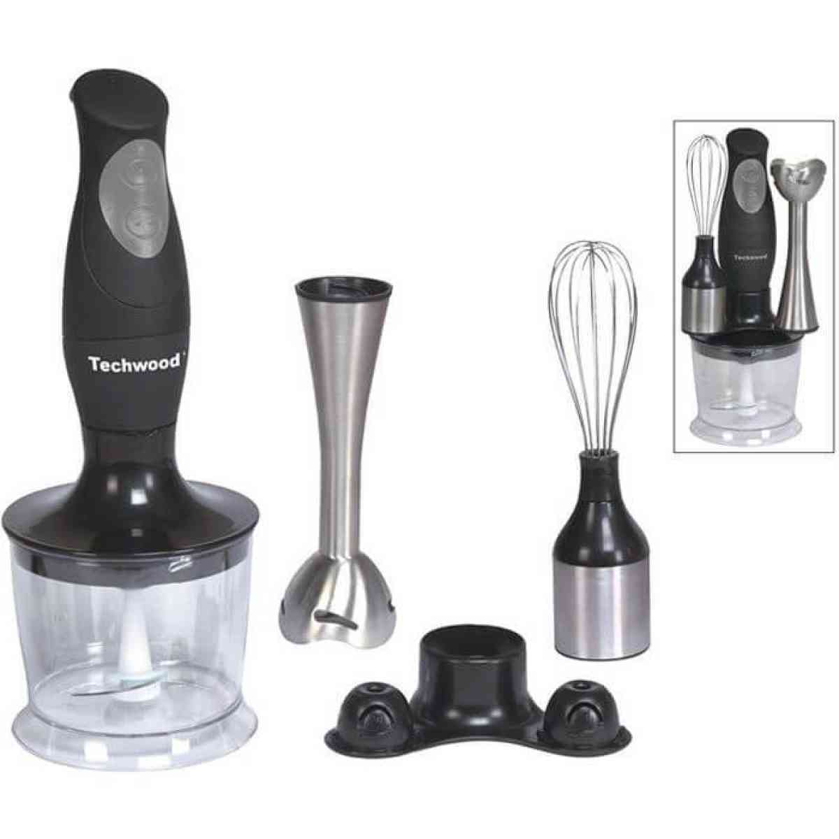 Mixeur Plongeant 3en1 300W 750mL Techwood