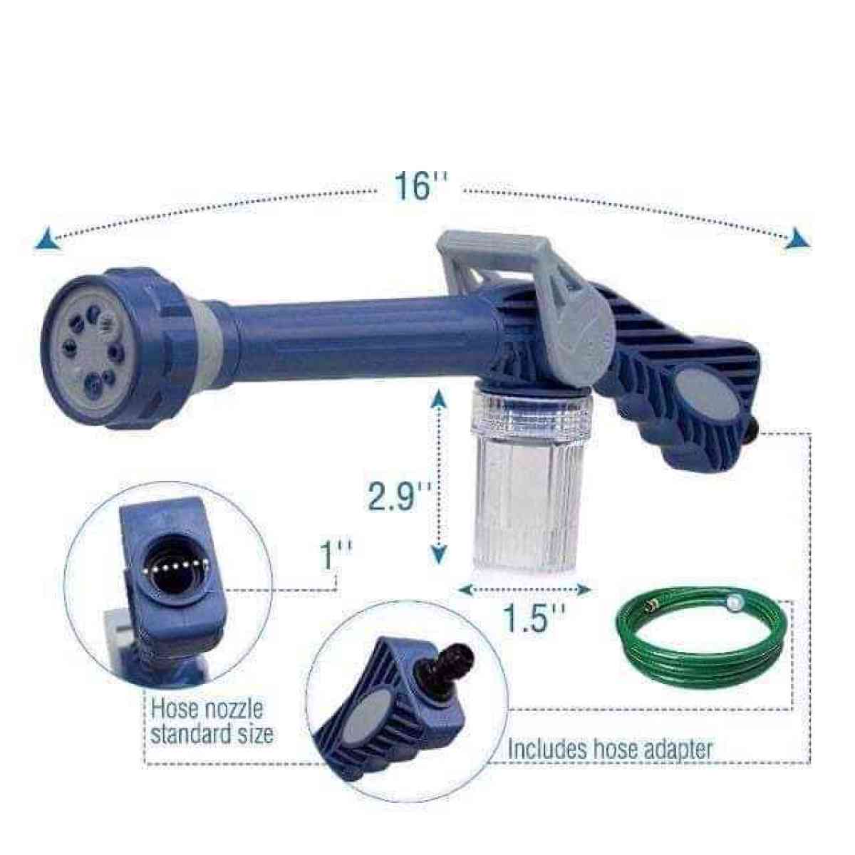 جهاز الرش و التنظيف السحري 8 في 1 متعدد الفوهات حول أي خطوم
