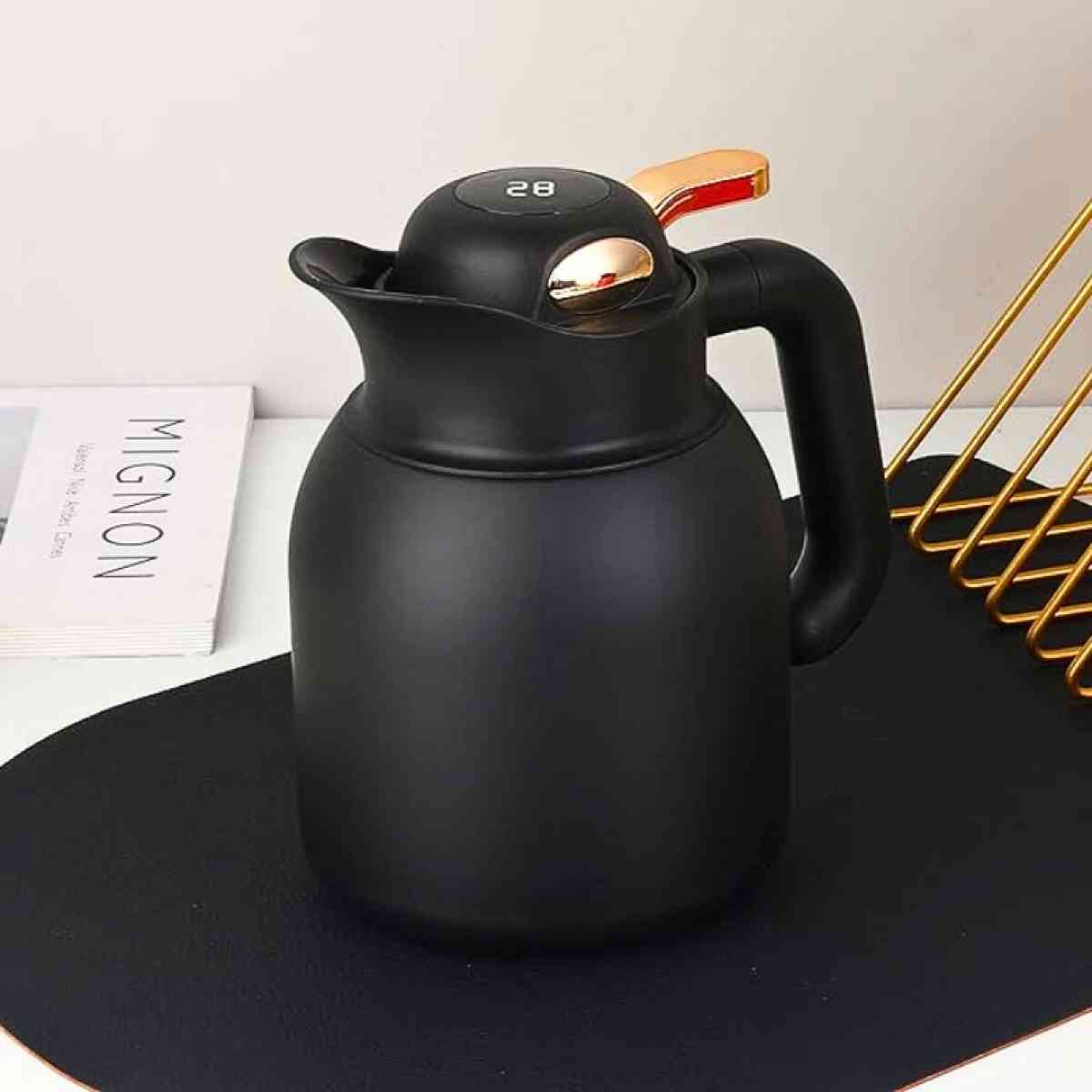 Pichet isotherme  avec bac  th diviset couvercle daffichage