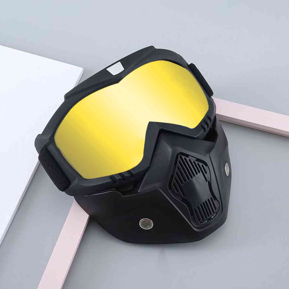 Casque Moto avec Lunettes Amovibles Color AntiBoue