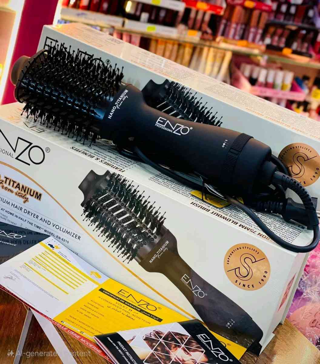 فرشاة شعر دوارة ENZO EN6215  2 في 1فرشاة هواء ساخن تجمع بين
