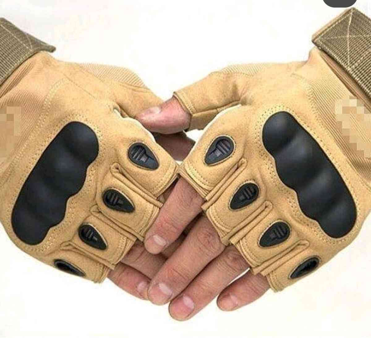 قفازات تكتيكية نصف إصبع صفراء