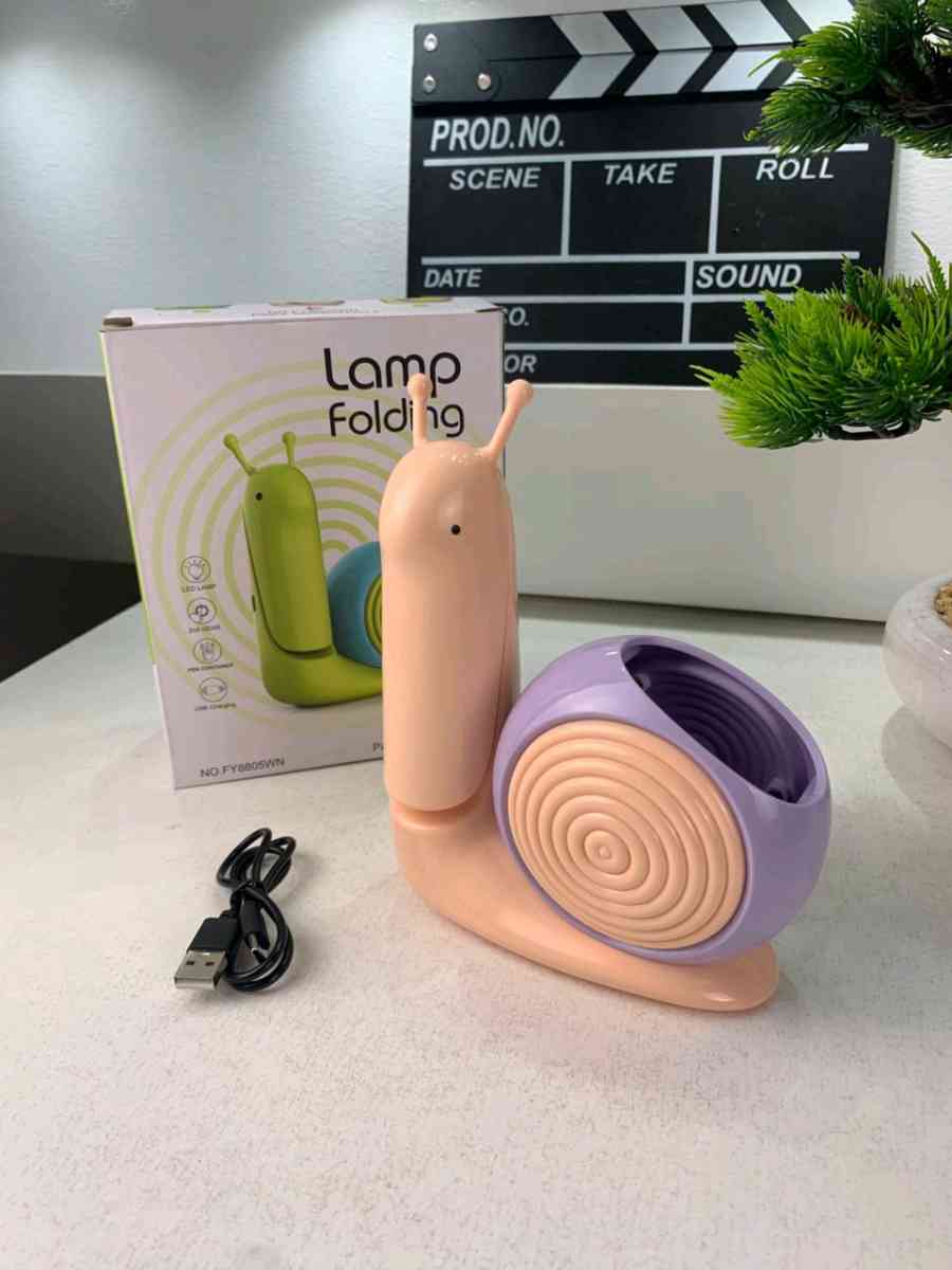 مصباح ليلي على شكل حلزون  تصميم كرتوني مميز تصميم فريد